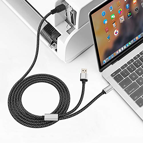 MOSWAG 6.6FT/2M USB2.0 Printer Cable Midi Cable Printer Cord USB C to MIDI Cable A Male to B Male Cord USB C Scanner Black