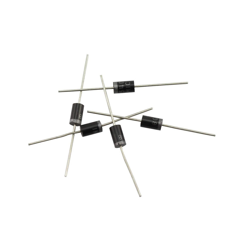 Tegg 100pcs Diode Assorted Kit 8 Values DIY Electronic Components Diode Assortment Standard Recovery Power Rectifier 1N4148 1N4007 1N5819 1N5399 FR107 FR207 1N5408 1N5822