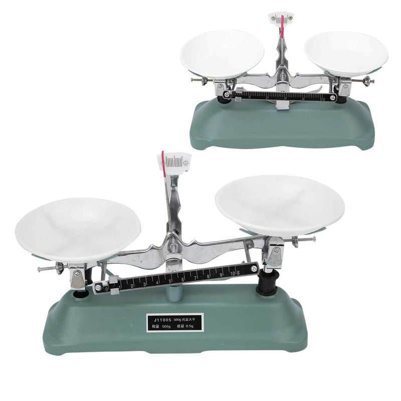 Mechanical Balance Scale Double Pan Balance Scale Balance Tray Table Scale for Laboratory School Physics Teaching Supplies Various Weights(100g) 100g