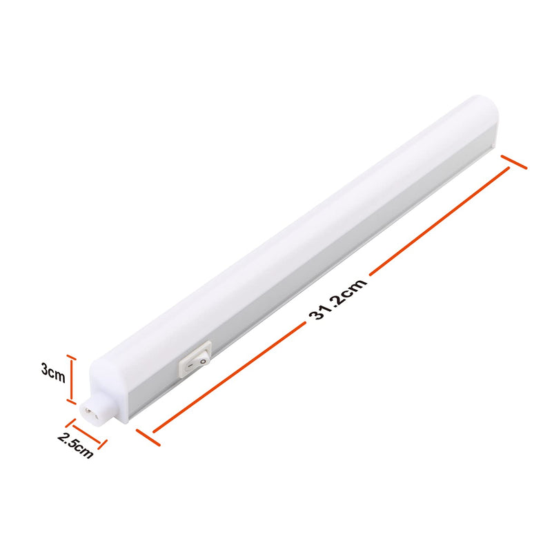 da LIGHT LED under-cabinet light kitchen 5W 31.5cm 450lm 4000k neutral white under-cabinet light strip kitchen lamp cabinet lighting super bright white for kitchen cupboard expandable with plug-in system (2 pieces) 4000k set of 2 31.5cm