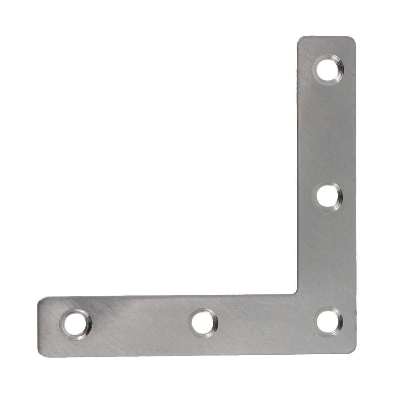 Rannb 15pcs Flat L Bracket Stainless Steel Repair Plate 80mm x 80mm x 1mm