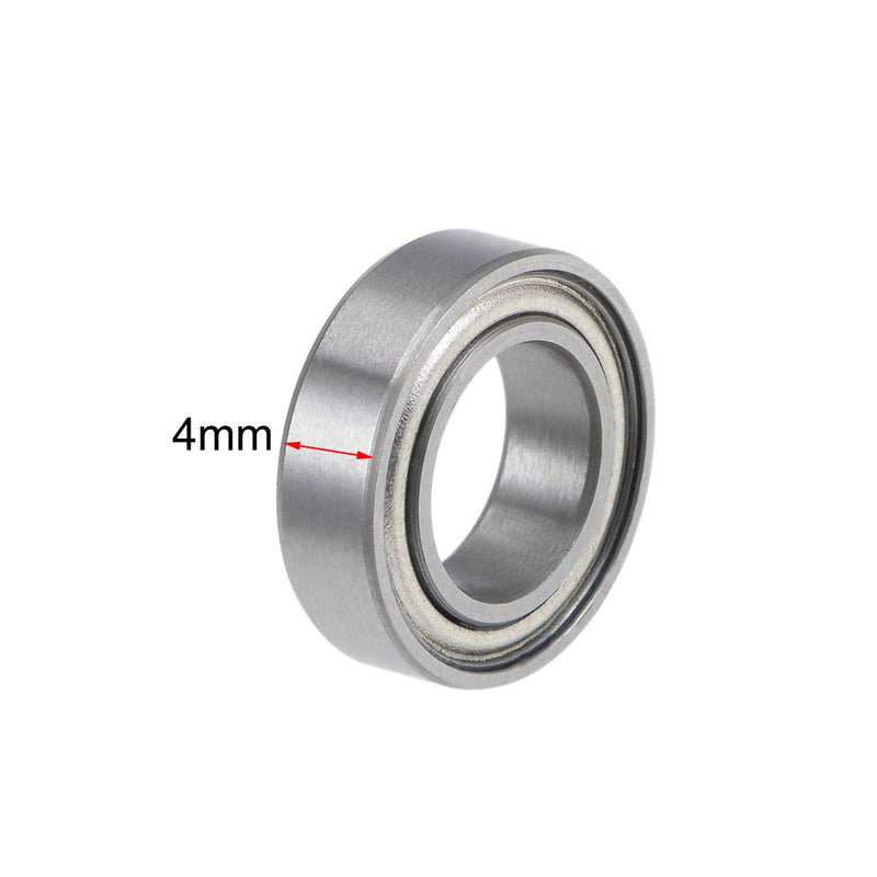 uxcell MR148ZZ Deep Groove Ball Bearings 8mm Inner Dia 14mm OD 4mm Bore Double Shielded Chrome Steel Z2 5pcs
