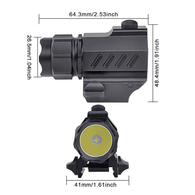TrustFire G01 Pistol Light Compact Tactical Gun Flashlight 210 Lumen Weapon Mounted Light for G 17 19 21 22 30 43 48 and Picatinny Rail, Good for Gift Giving