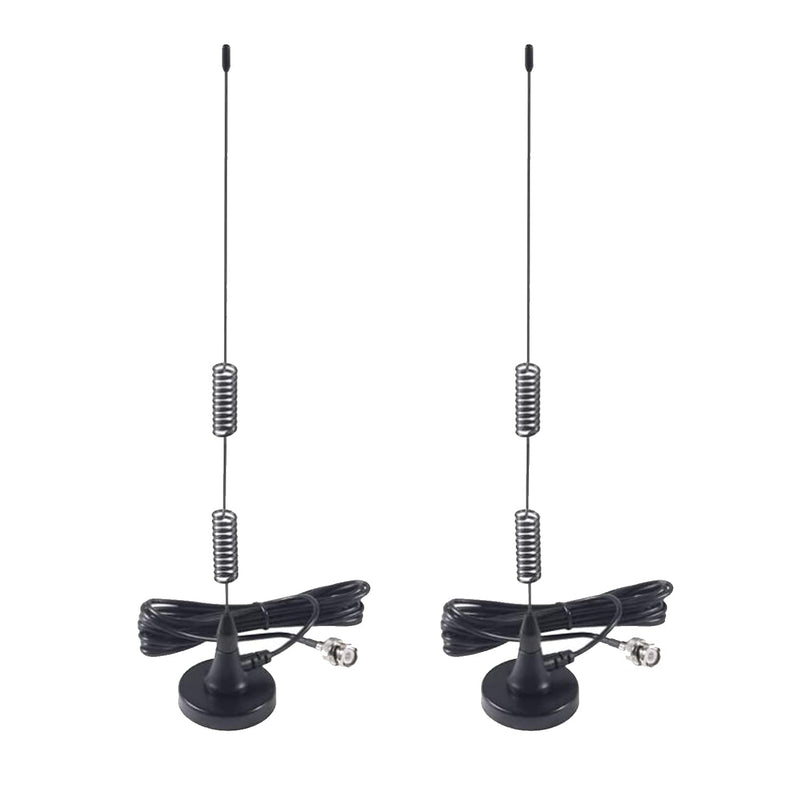 AEDIKO 2pcs Police Scanner Antenna Radio Scanner Antenna HF VHF UHF 20-1300MHz BNC Male Magnetic Base Antenna for Uniden Bearcat Whistler Radio Shack Police Radio Scanner