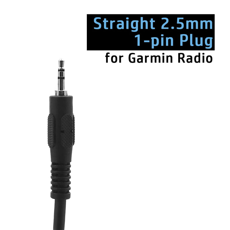 NEWASHAN Handheld Microphone for Garmin Radio Rino 110 120 130 520HCX 530HCX 610 650 655T 700T 750 755T Walkie Talkie Shoulder Lapel Speaker Mic with PTT Swivel Back Clip (Straight 1-pin)