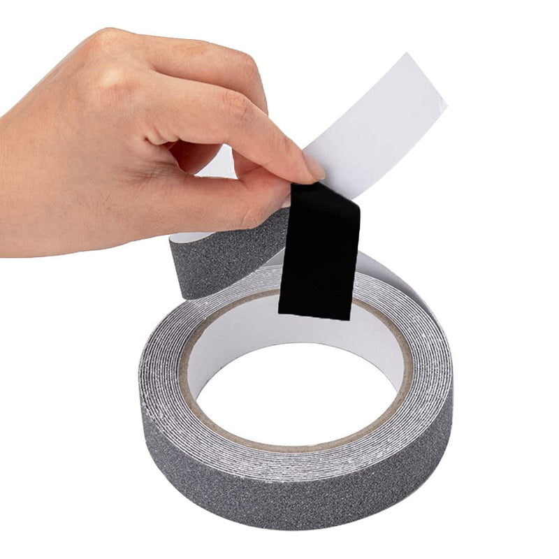 Anti Slip Tape, High Traction,Strong Grip Abrasive, Not Easy Leaving Adhesive Residue, Indoor & Outdoor (1" Width x 190" Long, Gray) 1" Width x 190" Long