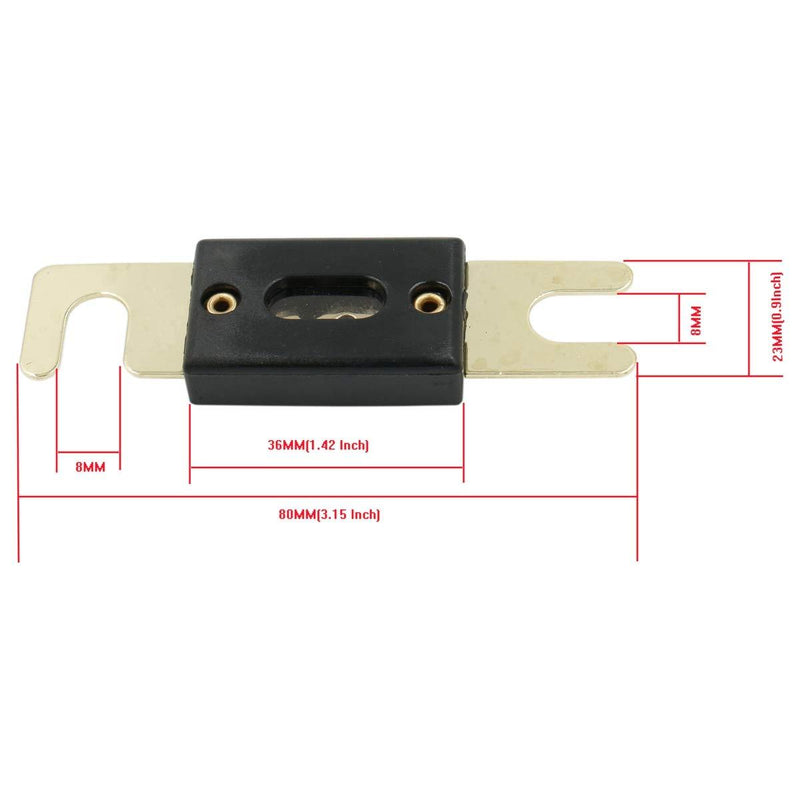 Baomain ANL Fuse ANL-60 60 Amp 60A for Car Vehicles Audio System Sheet Gold Tone 2 Pack