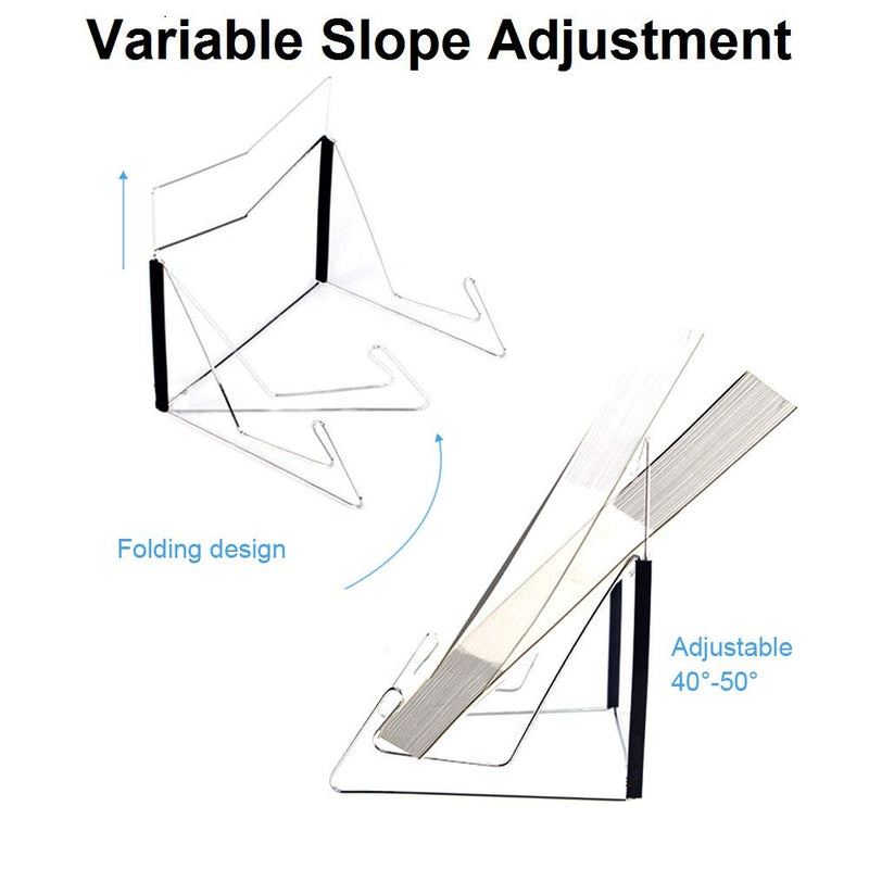 Book Holders for Reading Hands Free,2 Pack Book Stand for Textbooks,Portable Metal Wire Cookbook Stand Holder for Kitchen Recipe Display,Hardcover Medical Law Book Desktop Bookrest for Study 2 Pack