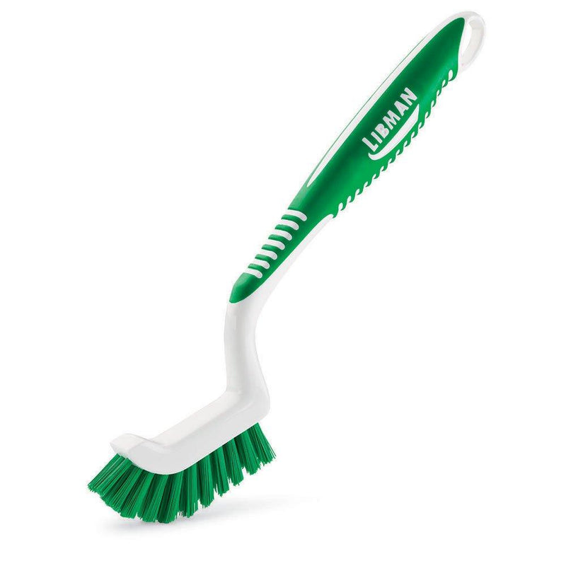 Libman Scrub Kit: Three Different Durable Brushes for Grout, Tile, Bathroom, Kitchen. Easy to Handle, Strong Fibers for Tough Messes – Family Made in The USA, Green White