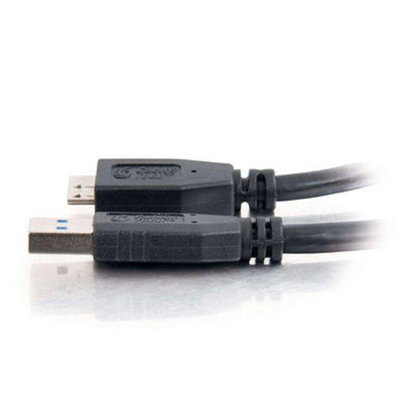 C2G USB Cable, USB 3.0 Cable, USB A to Mirco USB B Cable, 3.28 Feet (1 Meter), Black, Cables to Go 54176 USB A Male to Micro B Male 3.3 Feet