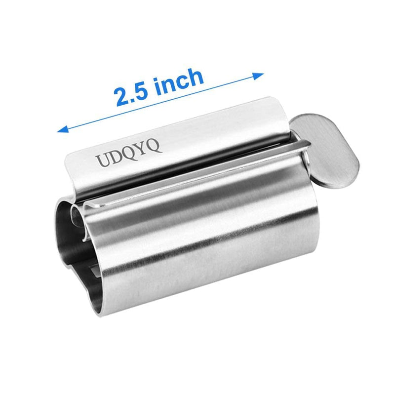 Toothpaste Squeezer - Metal Tube Squeezer Stainless Steel Tube Wringer UDQYQ Toothpaste seat Holder Stand (Silver) Silver