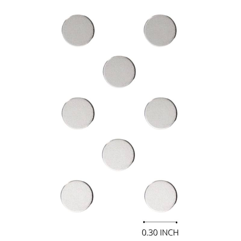 Silver Magnetic Power Buttons by Würkin Stiffs | Pack of 8 | Replacement Magnets for Power Stays | Magnets for Collar Stays in Storage Case | As Seen on Shark Tank