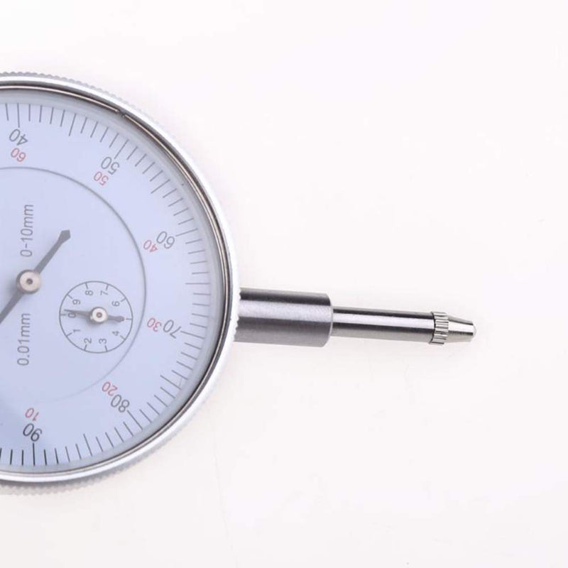 Metric Dial Indicator, 0-10mm x 0.01mm Precision Test Gauge Dial Test Measuring Instrument