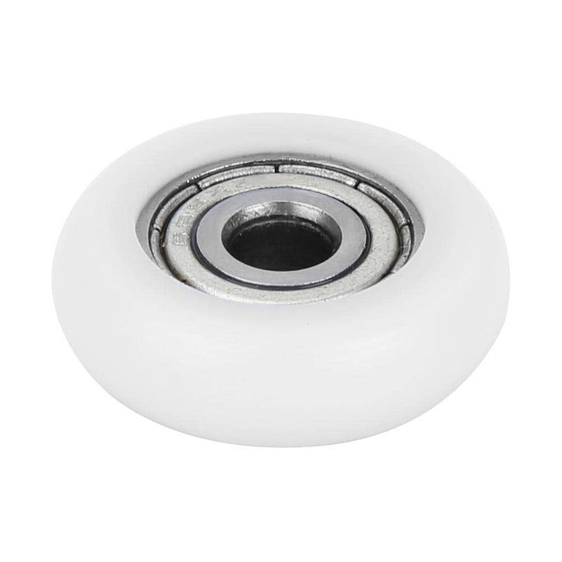 Nylon Ball Bearings, 10Pcs Nylon Plastic Pulley Roller Embedded Deep Groove Ball Bearings High Carbon Chromium Bearing Steel (GCr15) 5×23×7mm