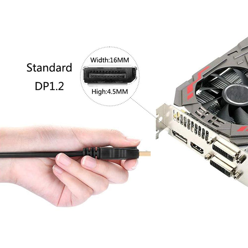 DisplayPort to Displayport Cable 6 Feet,Anbear Gold Plated Display Port to Display Port Cable 4K@60HZ Resolution(Male to Male) for DisplayPort Enabled Desktops and Laptops to Connect to Displays 6FT