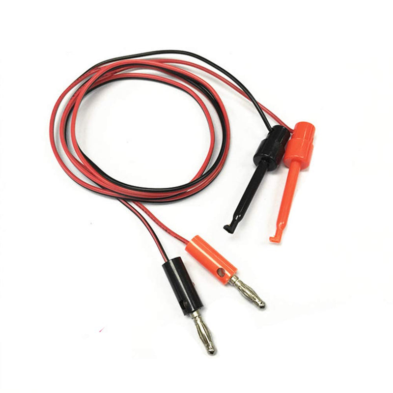 HiLetgo 3Pair 4MM Banana Plug to Test Hook Clip Test Lead Cable for Multimeter 1M