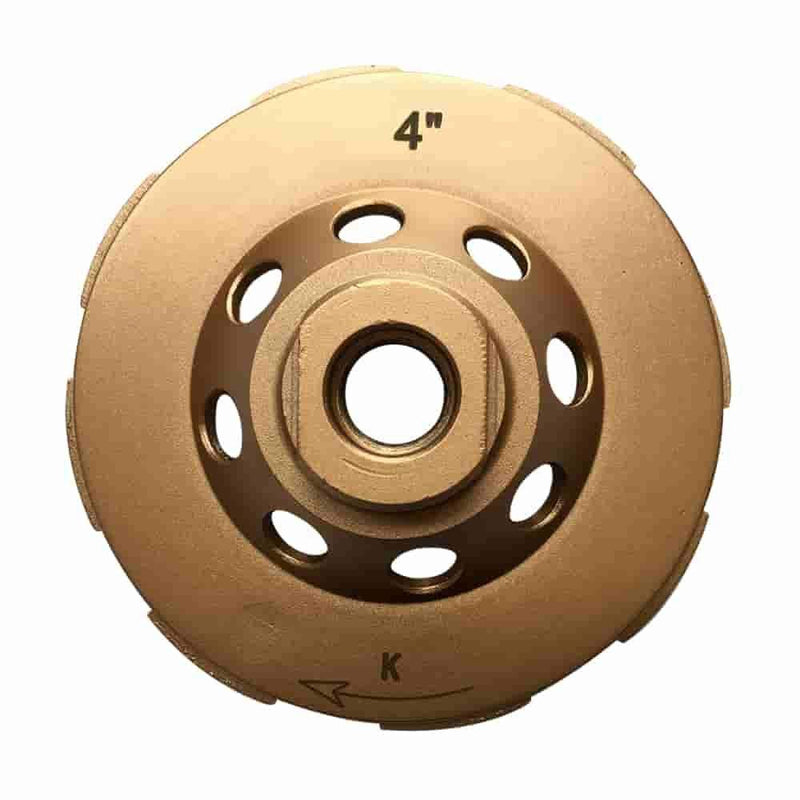 4" Diamond Cup Grinding Wheels for Concrete 16 Double Row Segments 5/8"-11 Arbor 4 inch 16 segments