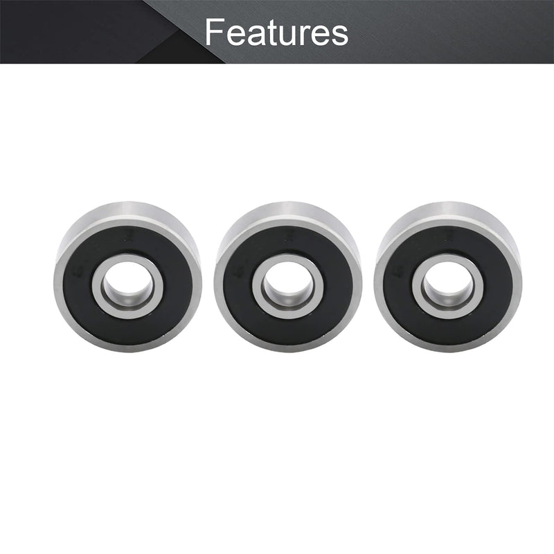 Othmro 20Pcs 626-2RS Deep Groove Ball Bearings, Double Plastic Sealed Bearings, Carbon Steel Roller Guide Bearing 0.24x0.75x0.24inch for Dental Equipment Skateboards Ship Rudder Shafts Scooters 626-2RS 20PCS