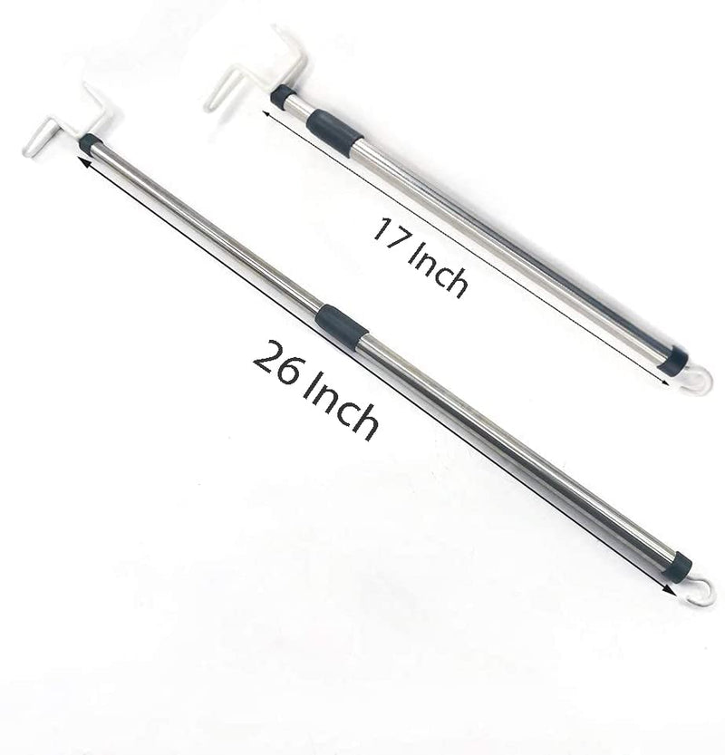 TOPFENG 26 Inches Long Dressing Stick, Fully Adjustable Dressing Aid for Shirts, Shoes and Socks, Stainless Steel Material