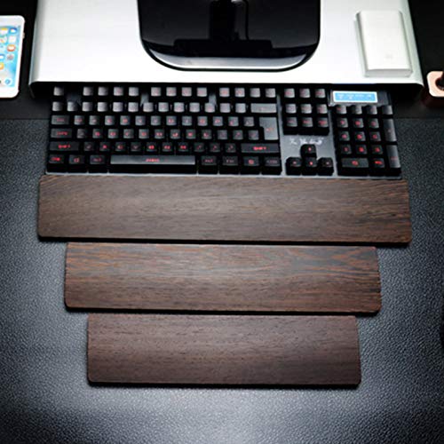 TINTON LIFE Handmade Keyboard pad Wrist Rest Keyboard Holder Wooden Hand pad Wrist pad Support for Office Work Anti-Fatigue(60 Key 300×80×20mm) 60 Key