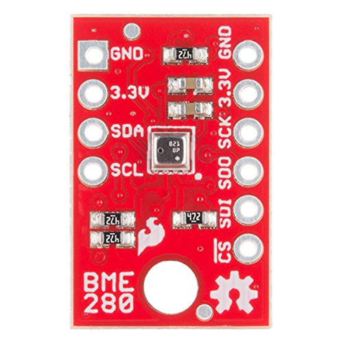 SparkFun Atmospheric Sensor Breakout - BME280 Measure Weather with Barometric pressure Relative Humidity Temperature Small Footprint I2C & SPI Communications Interface Operating Voltage 3.3V Low Power