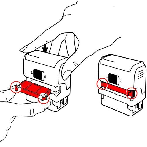 Trodat Replacement Ink Cartridge 6/4642 - pack of 3 Color red