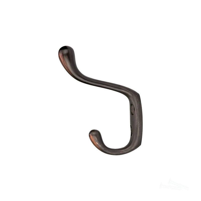 2 Pack Rok Hardware Heavy Duty Oil-Rubbed Bronze Home Wall Closet Towel Robe Coat Double Hook Hanger