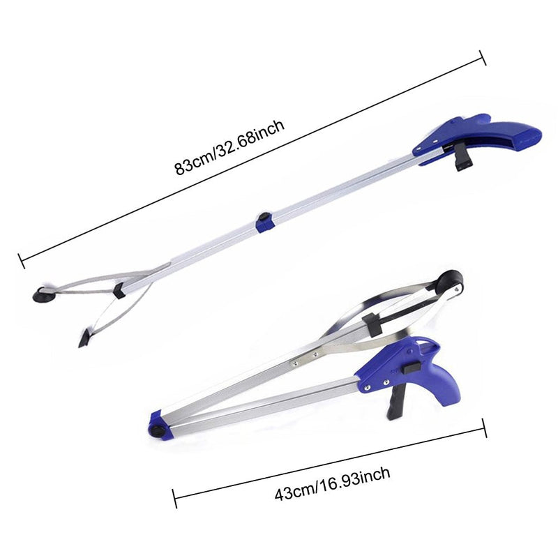 Foldable Reacher Grabber, Aluminium Alloy Long Arm Folding Helping Hand Trash Litter Picker Suction Cup Grabber Reach Pick-Up Tool Mobility Grip Hand Aid By Rely2016