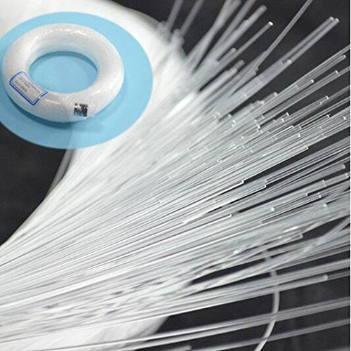 Fiber Optic Cable,PMMA Plastic end Glow Cables for Star Sky Ceiling led Light kit 0.06in(1.5mm) 164ft(50M)/roll