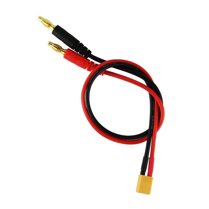 OliYin RC Battery Charge XT30 to 4.0mm Banana Plug 16AWG 30cm 11.8inch Cable Connector for RC Helicopter Quadcopter Lipo Battery(Pack of 2)