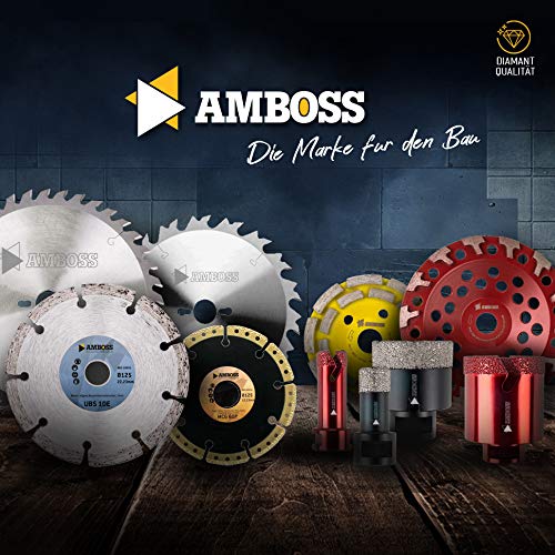 AMBOSS METAL SHOCK - diamond cutting disc 125 x 1.8 x 22.23 mm - suitable for metal/steel/stainless steel - suitable for angle grinders Ø 125mm x 22.2mm (metal shock)