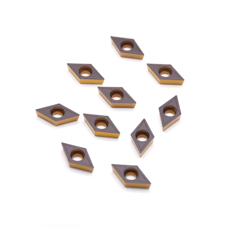 CDBP Turning Insert DCMT 11T304 DCMT32.51 for Turning Steel CVD Coated 10pcs DCMT11T304-MD