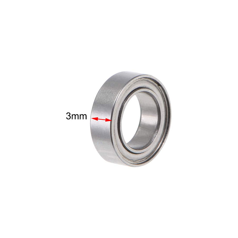 uxcell SMR106ZZ Stainless Steel Ball Bearing 6x10x3mm Shielded MR106ZZ Bearings 5pcs