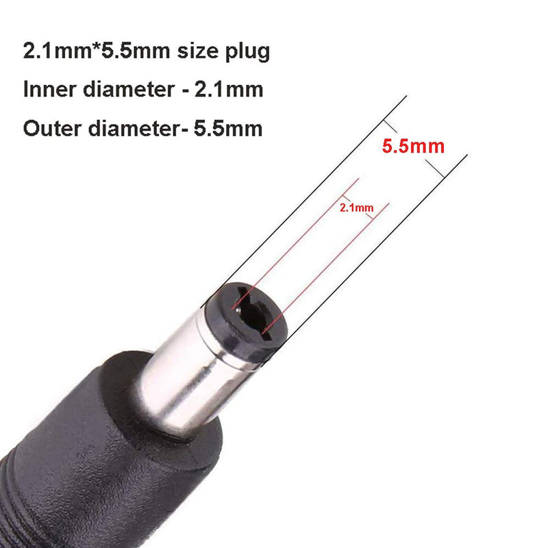DC 12V Power Adapter Extension Cord Cable 5ft (1.5m) 18AWG 2.1mm x 5.5mm Male to Female Plug for CCTV Security Surveillance Wireless IP Cameras, DVR, LED Light Strip, Max Load 10A (4 Pack)