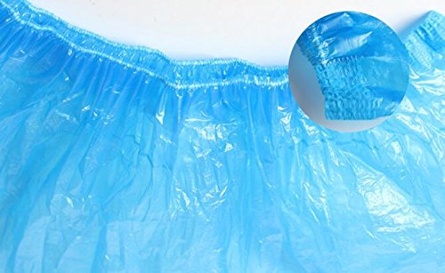 Shoe covers, disposable, non-slip, overshoes, waterproof, disposable shoe covers, plastic, overshoes for shoes, 100 pieces - blue DE