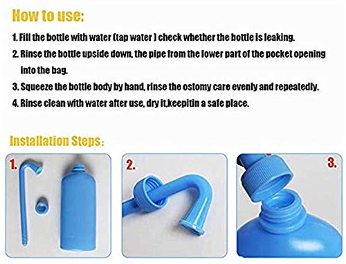 Colostomy Bag Cleaning Tool - Stoma Bag Washing Bottle Rinse Pot for All Ostomy Bags - Reusable Wash Bottle (1PCS PZ) 1 Count (Pack of 1)