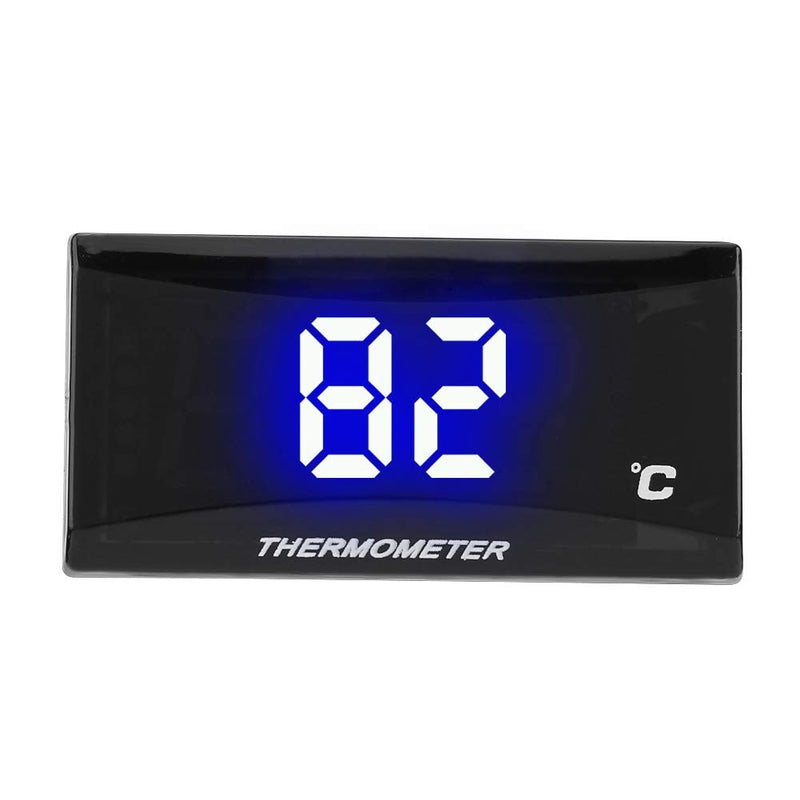 Qiilu Motorcycle Digital Thermometer Quad Square Instrument Water Temperature Meter Gauge,Blue Light Digital Hygrometer Humidity Temperature Meter