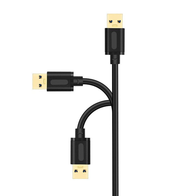 USB 3.0 A to A Male Cable 3Ft,USB to USB Cable USB Male to Male Cable USB Cord with Gold-Plated Connector for Hard Drive Enclosures, DVD Player, Laptop Cooler (3Ft/1M) 3 Ft