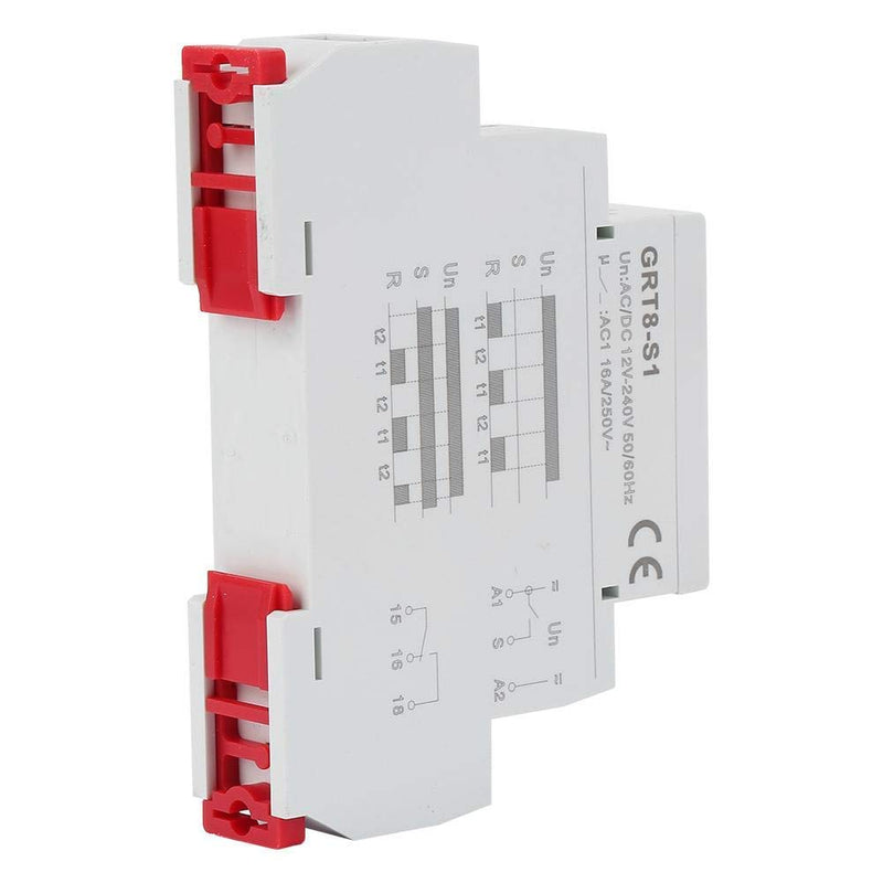 GRT8-S1 Mini Asymmetric Cycle Timer ON/Off Repeat Cycle Time Relay AC/DC 12V~240V (50-60Hz)