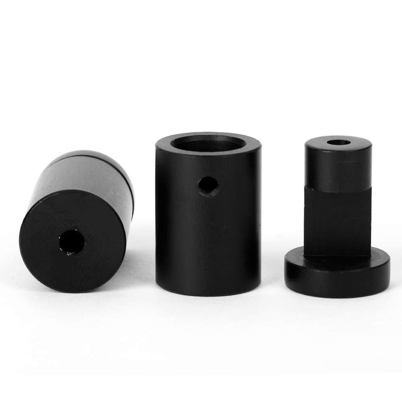 TOPNIKE Side Clamp Standoffs 3/4" x 1" Black Aluminum, Edge Grip Standoffs for Glass, Burglarproof Sign Standoff, Standoffs Hardware, for Acrylic, Glass, PVC, Glass Panel with 2pcs Spacers, Pack of 4