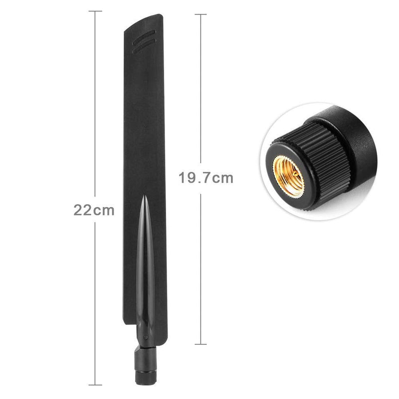 Eightwood 2.4GHz 5GHz Dual Band WiFi Antenna 9dBi Omni SMA Male Antenna for Backup Camera, Security Camera, FPV Drone, ISM, Smart Home Devices 1 pack