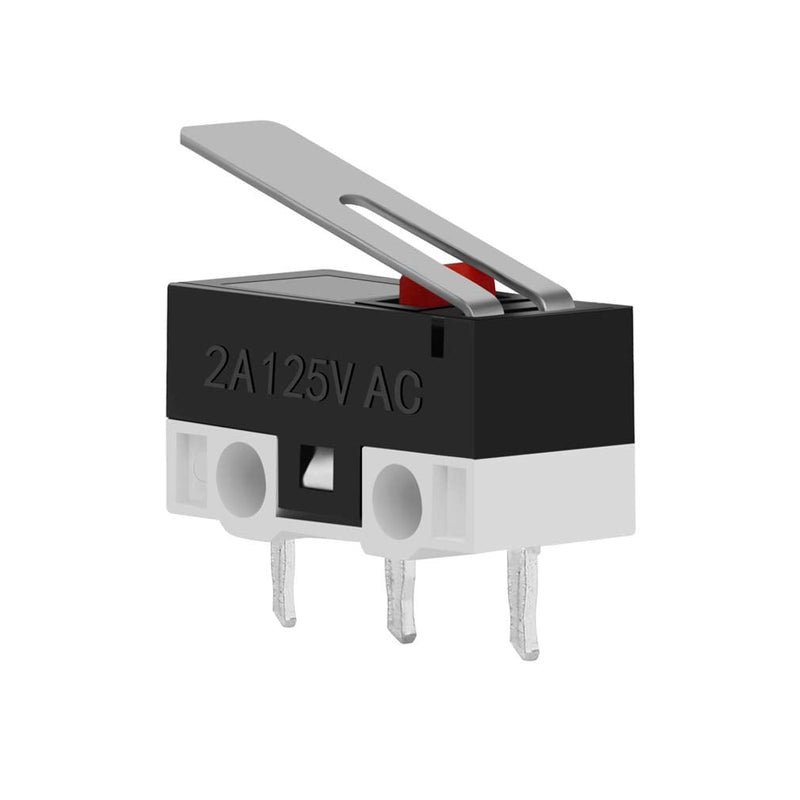 CYT1073 AC 2A 125V 3Pin SPDT Limit Micro Switch Long Hinge Lever for Arduino (Pack of 30) by MUZHI