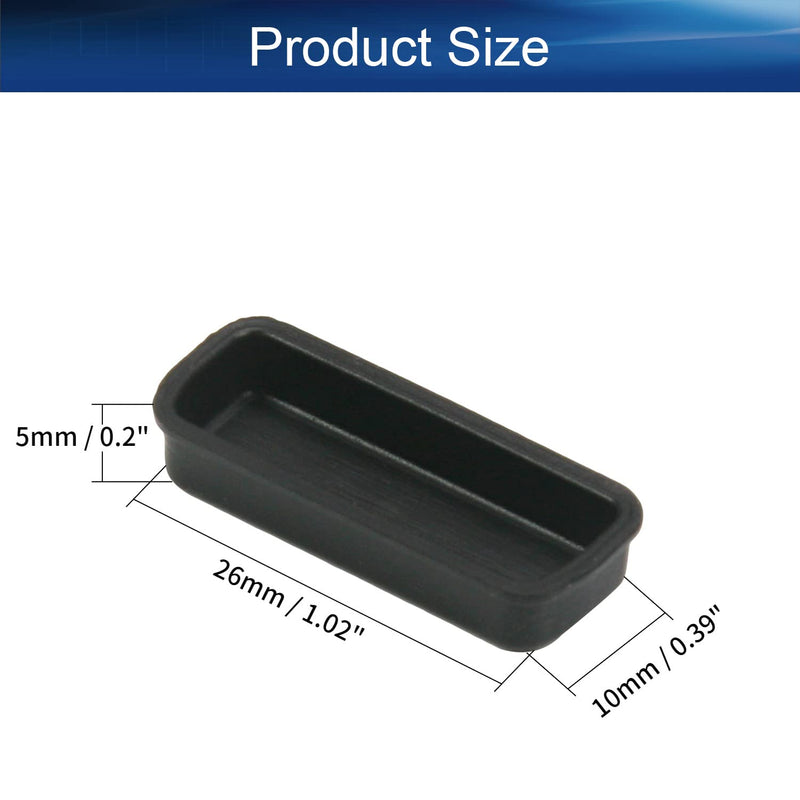 Heyiarbeit 10pcs Silicone DVI Cap Port Cover Anti Dust Stopper Plug Cover Protector Cap for End Computer Digital Socket Printer Black Tone DVI Black 10PCS