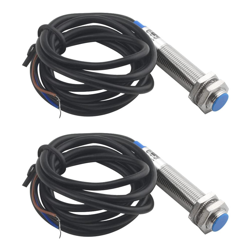 WMYCONGCONG 2 PCS M12 Sensor Switch Inductive Proximity Sensor Switch NPN NC(Normally Close) LJ12A3-4-Z/BX DC 10-30V 200mA