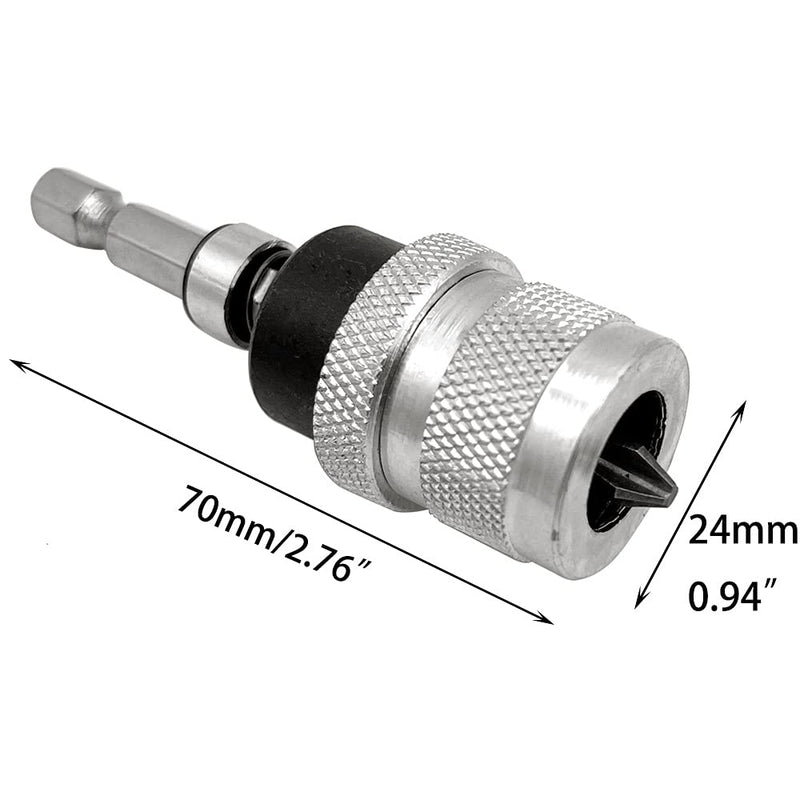Saipe Adjustable Screw Depth Setter Bit Screwdriver Bit Holder Screw Driver Drywall Bits Drill to Screwgun Converter with S2 Phillips 2 Screw Driver Bits