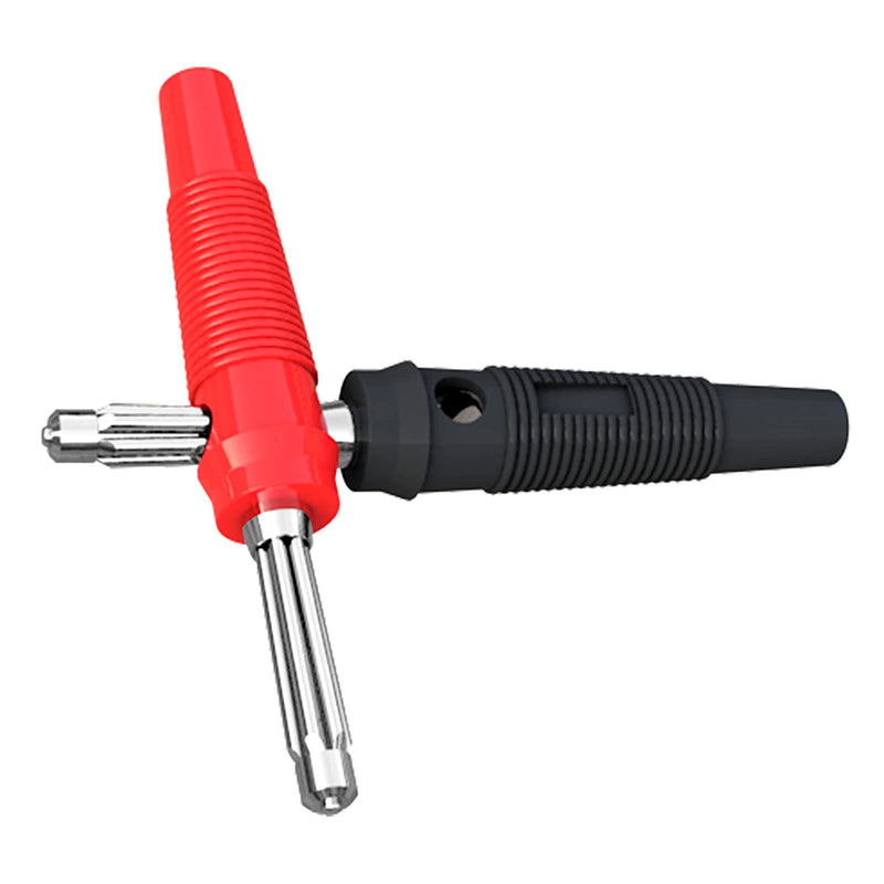 Goupchn 4mm High Current Banana Plugs Stackable 32A Screw Type Solderless Banana Connector Adapter Red + Black