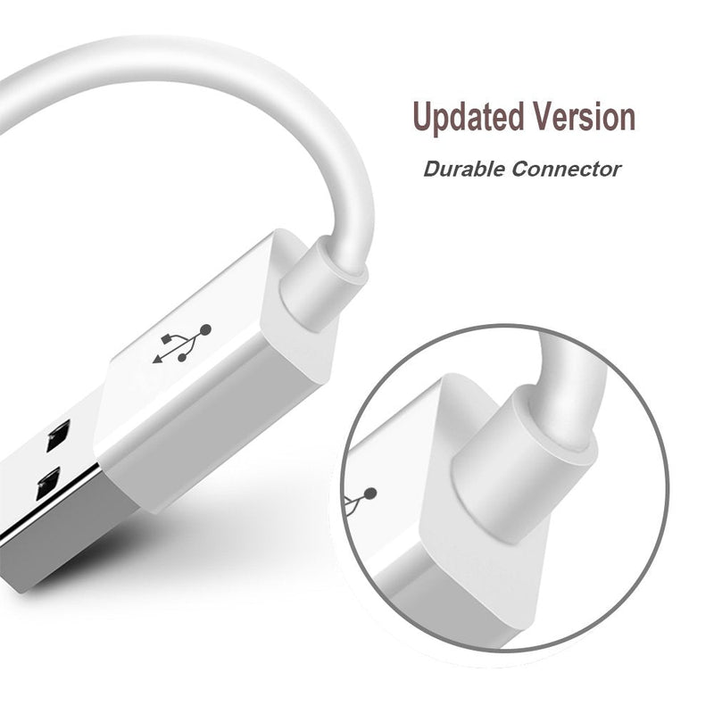 iMangoo Charging Cable for iPod Shuffle Cable USB Data Sync Cable Cord 3.5mm Male AUX Plug to USB Male Adapter Cable Charger Converter Headphone Audio Extender Jack for iPod Shuffle 3 4 5 6 Gen 2-Pack 2 Pack White