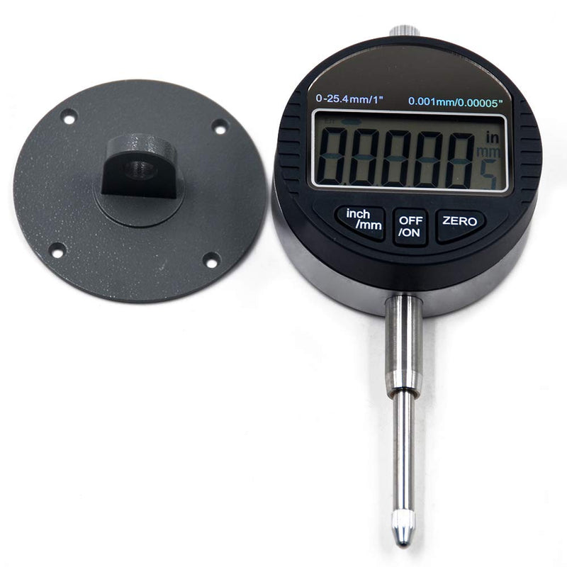 Oudtinx Electronic Digital Dial Indicator Gage Gauge Inch/Metric Conversion 0-1 Inch/25.4 mm 0.00005 Inch/0.001mm 0-1 Inch/25.4 mm 0.001mm