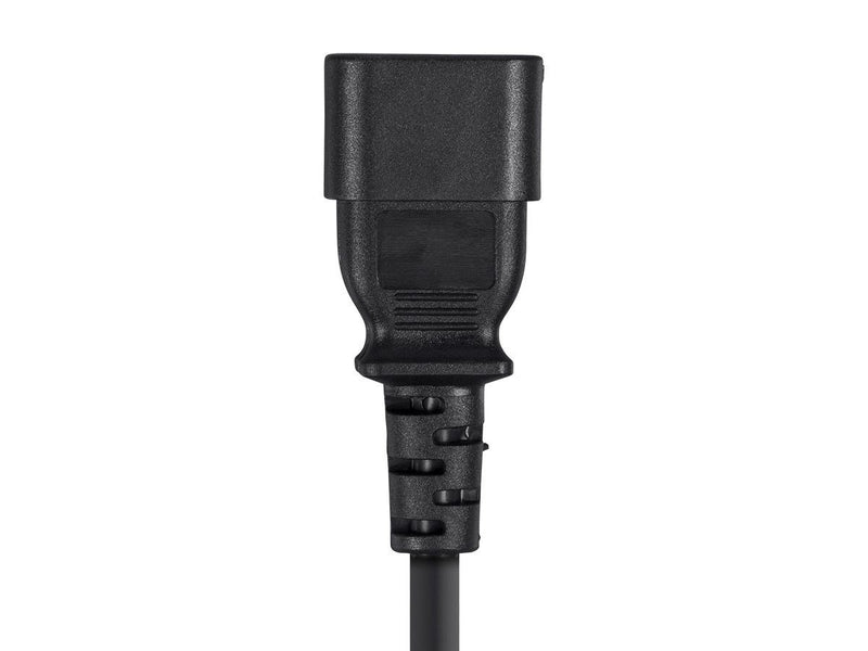 Monoprice 3-Prong Extension Cord - 6 Feet - Black | IEC 60320 C14 to IEC 60320 C13, 18AWG, 13A, 125V