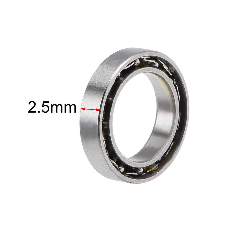 uxcell MR128K Deep Groove Ball Bearings 8mm Inner Dia 12mm OD 2.5mm Thick Open Type Chrome Steel Z2 10pcs 8mmx12mmx2.5mm